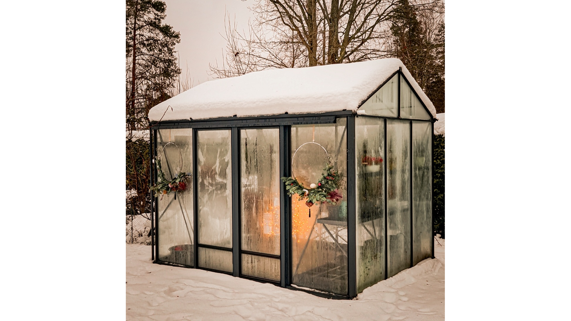 VENTUS šiltnamis oranžerija ziema siltumnica ziemas svetki | Gardenis