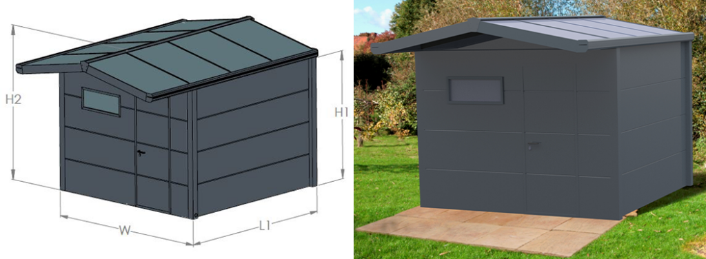 Gabled Roof Outdoor Garden Storage Shed by Gardenis