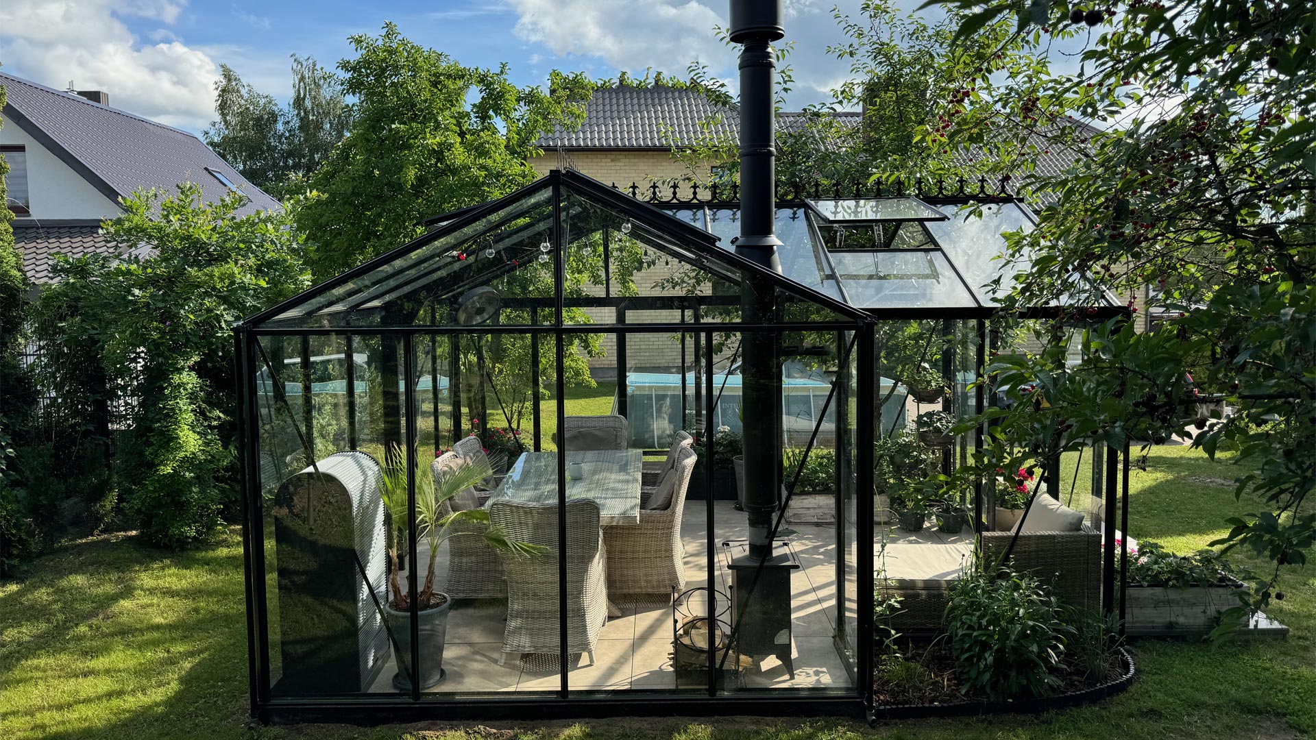 Stiklinis šiltnamis oranžerija T-ROOM | Gardenis