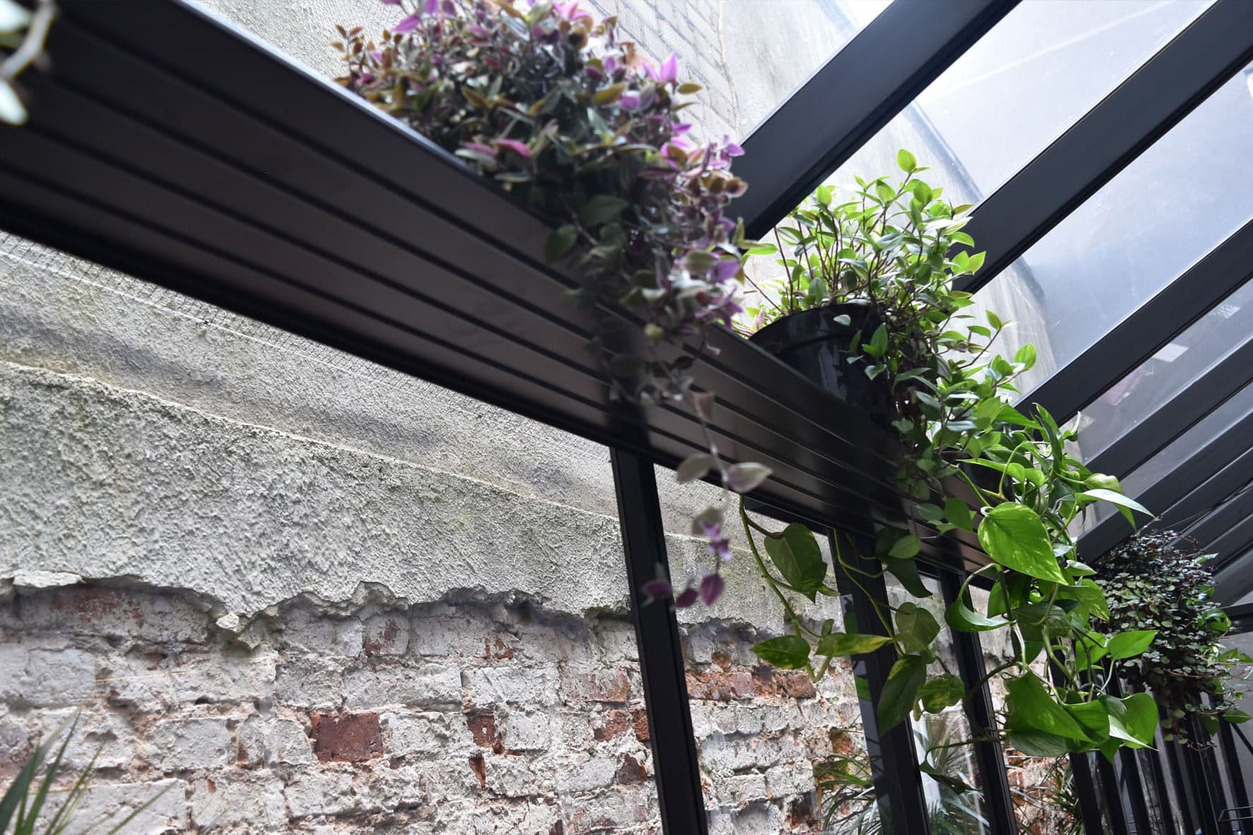 Aliuminė šiltnamio lentyna 20 cm juoda | Gardenis