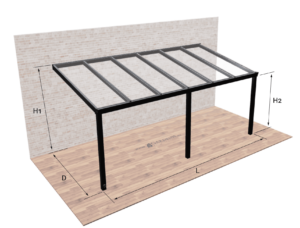 SOLAR ROOF terrace roof patio cover 3D model