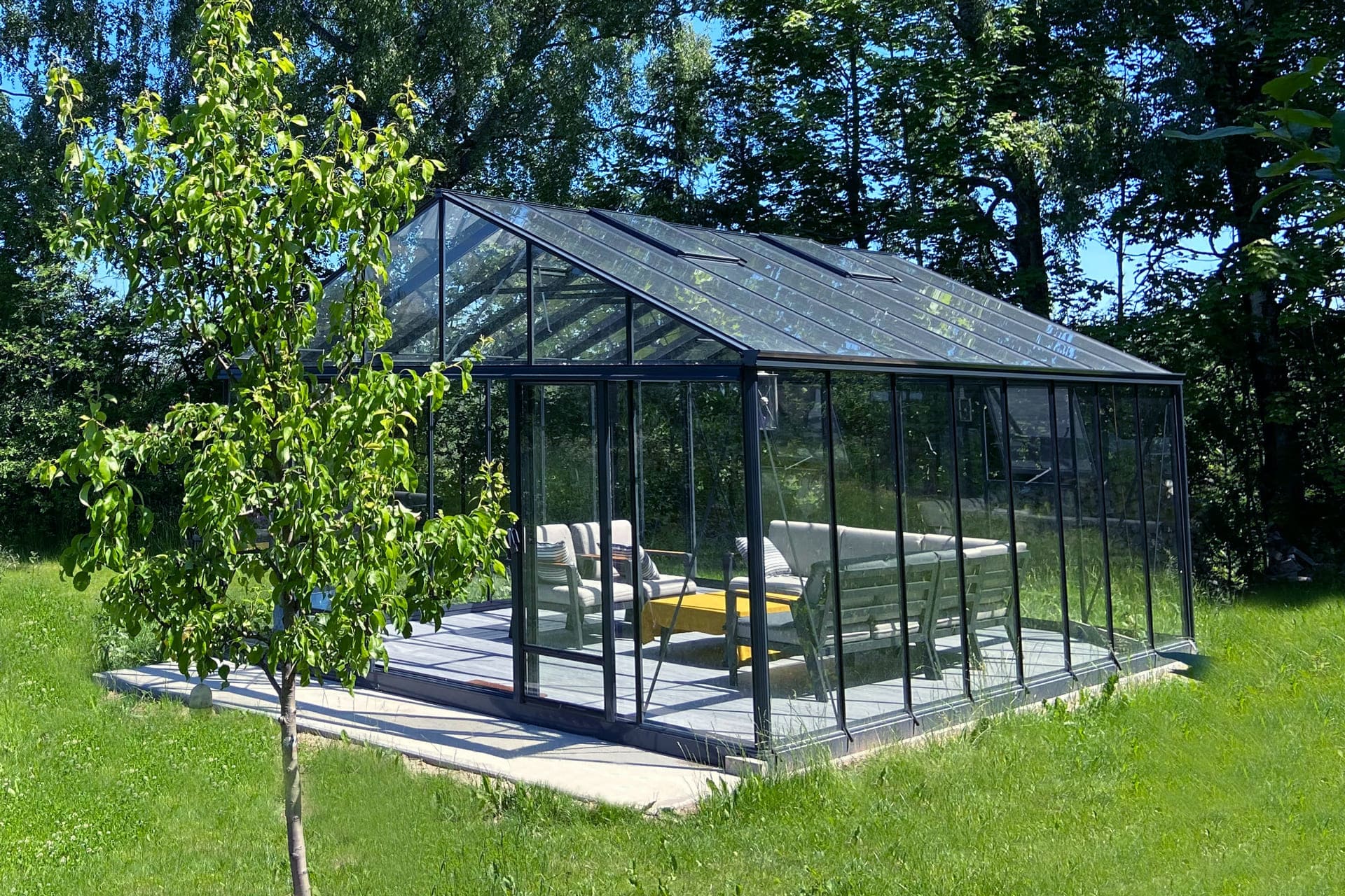 Erdvus stiklinis šiltnamis oranžerija MAGNA | Gardenis
