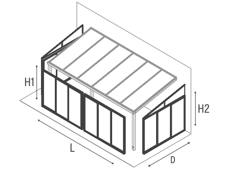 Remines stiklinimo sistemos ALU-FRAME modelis