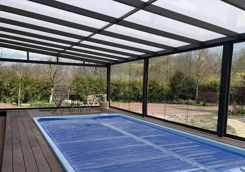 Lauko baseino uždengimas veranda Alu-Glass | Gardenis