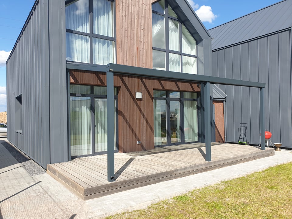 Patio roof Tera Solar Roof XS RAL7016 | Gardenis Aluminum Patio Roof terrasse tak terrasstak terassin katto overdækket terrasse tag terrassi katus terases jumts terrassenüberdachung alu dach na taras | Gardenis