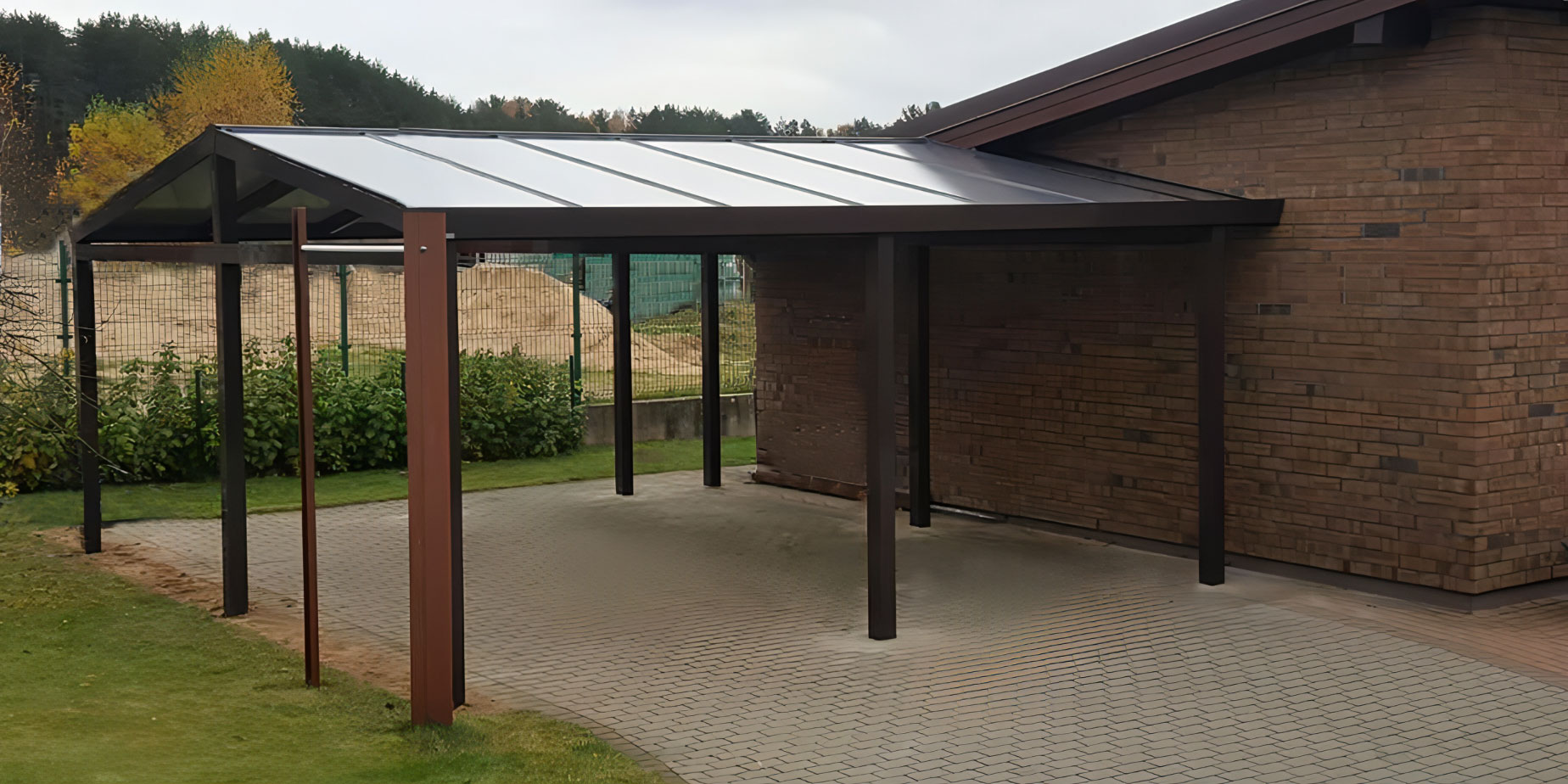 Aliuminio dvišlaitės stoginės automobiliams „SOLAR ROOF 2“ su dvišlaičiu stogu, aliuminio konstrukcija
