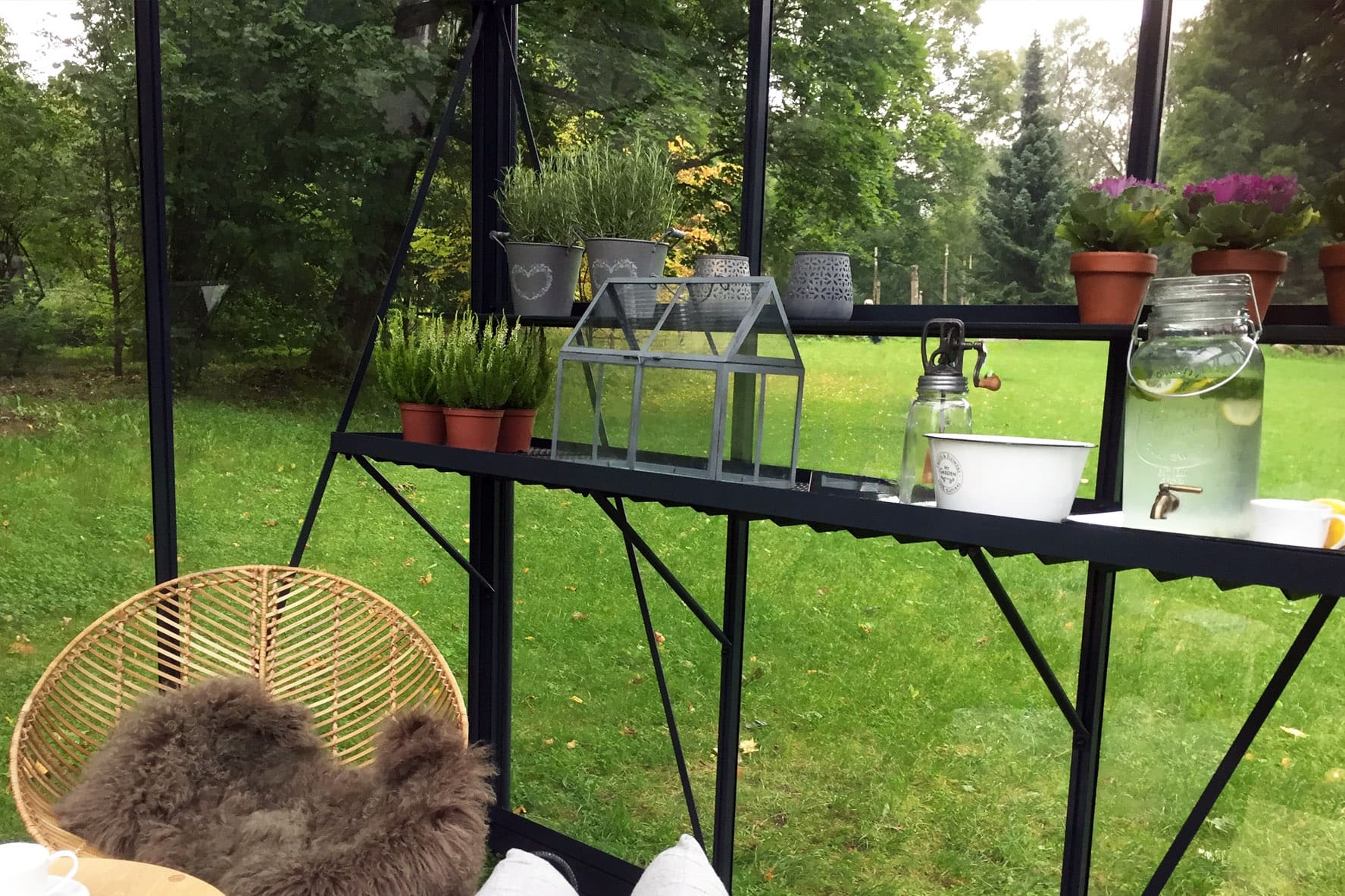 Šiltnamio lentyna aliuminė 40 cm su įdėklais | Gardenis